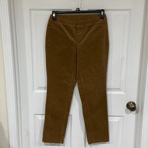 J. Jill Pull-on Corduroy Comfort Stretch Pants - Dark Camel - Size XS